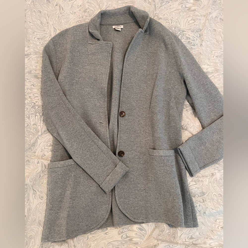 J Crew Sweater Jacket, Gray S.  very cute!